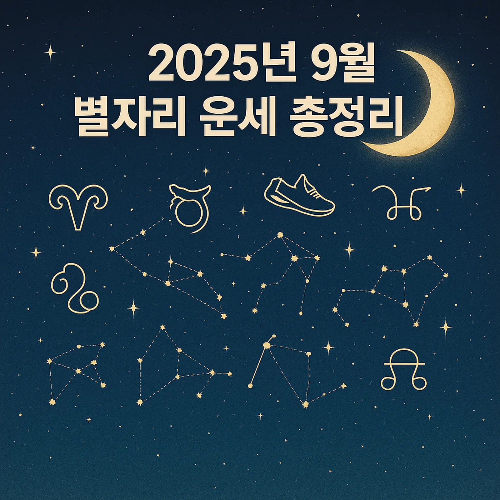 2025년 9월 별자리 운세 총정리 대표 이미지