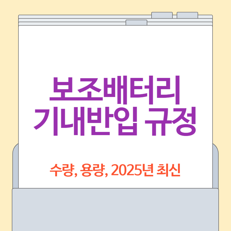 보조배터리 기내반입[규정, 개수, 용량, 10000,20000,30000]