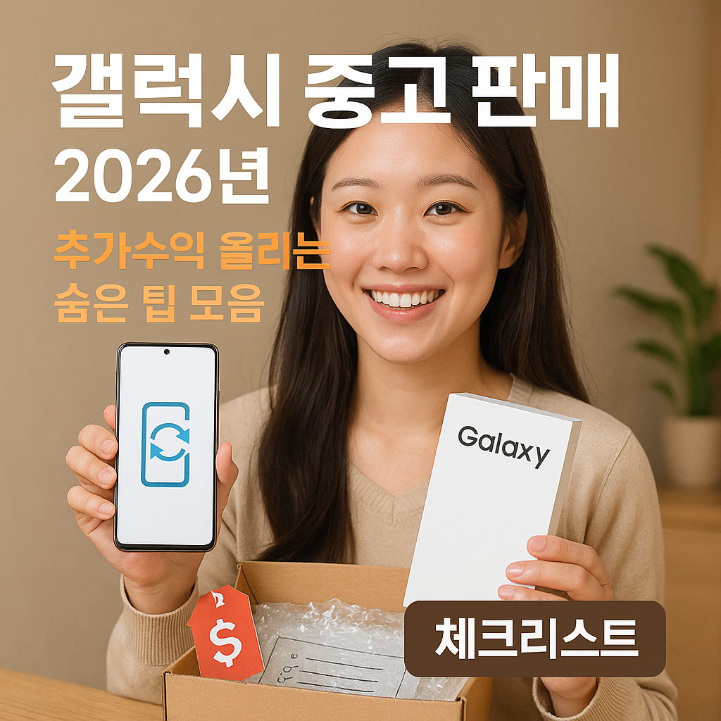 갤럭시 중고 판매 2026년 ｜ 추가수익 올리는 숨은 팁 모음