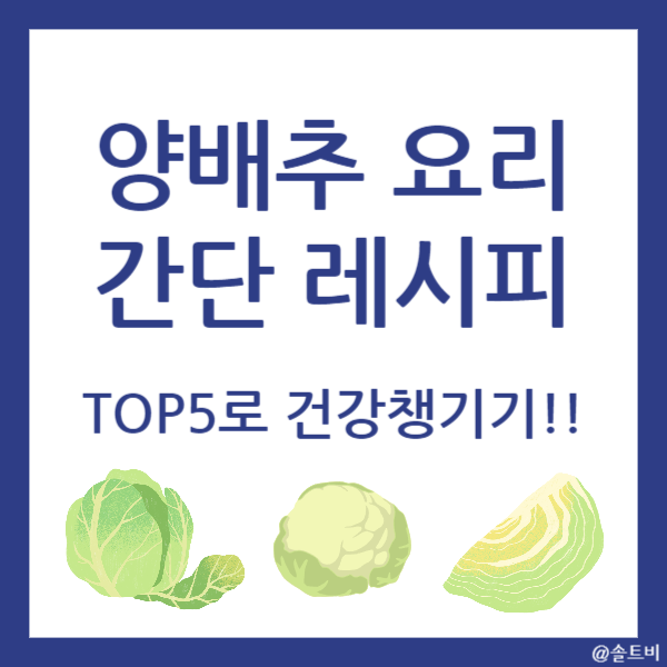 양배추 요리 간단 레시피 TOP 5로 건강을 챙기세요