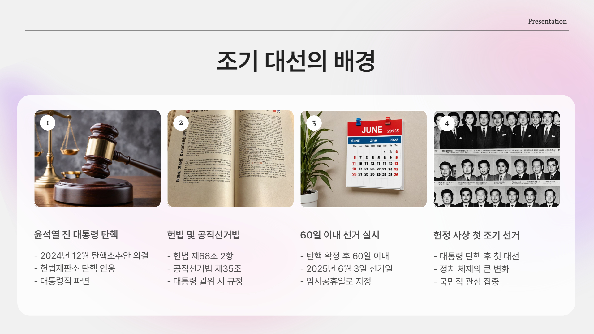 윤석열 탄핵 이후, 조기 대통령 선거 확정!