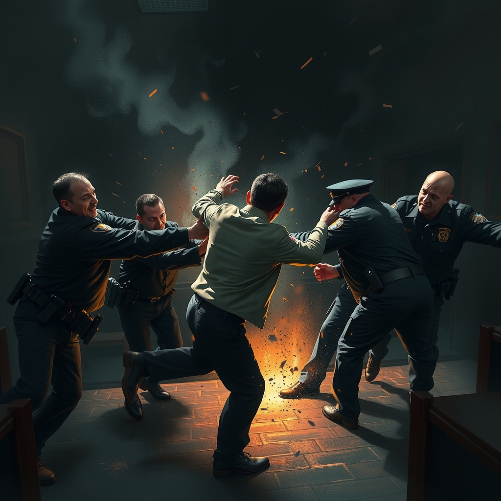 법원난입 폭력 폭행 선처없다