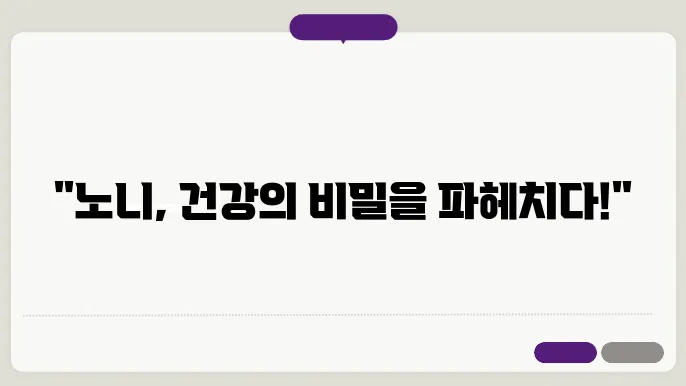 노니 복용 방법