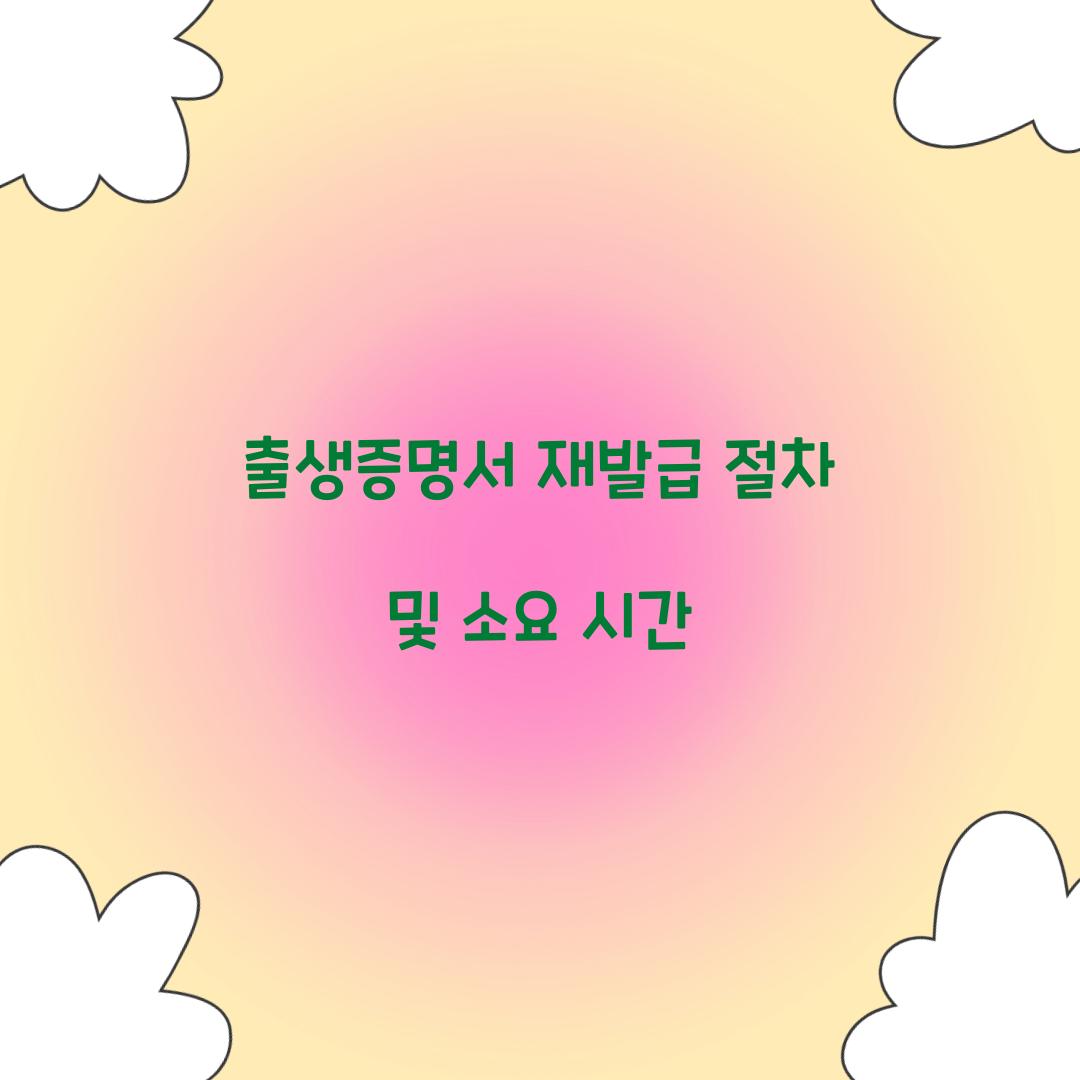 출생증명서 재발급