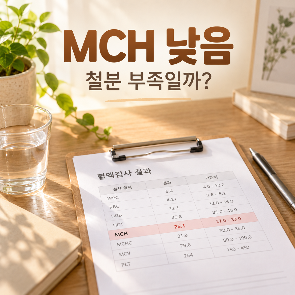 건강검진 MCH 낮음 철분 부족 대표 이미지