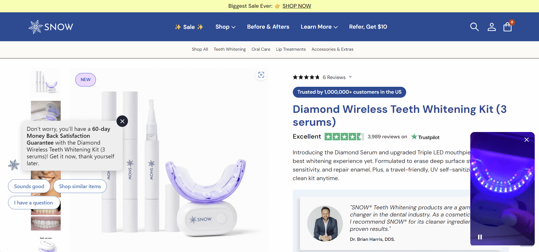 스노우 치아 미백 트레이 키트 (Snow Teeth Whitening Tray Kit)