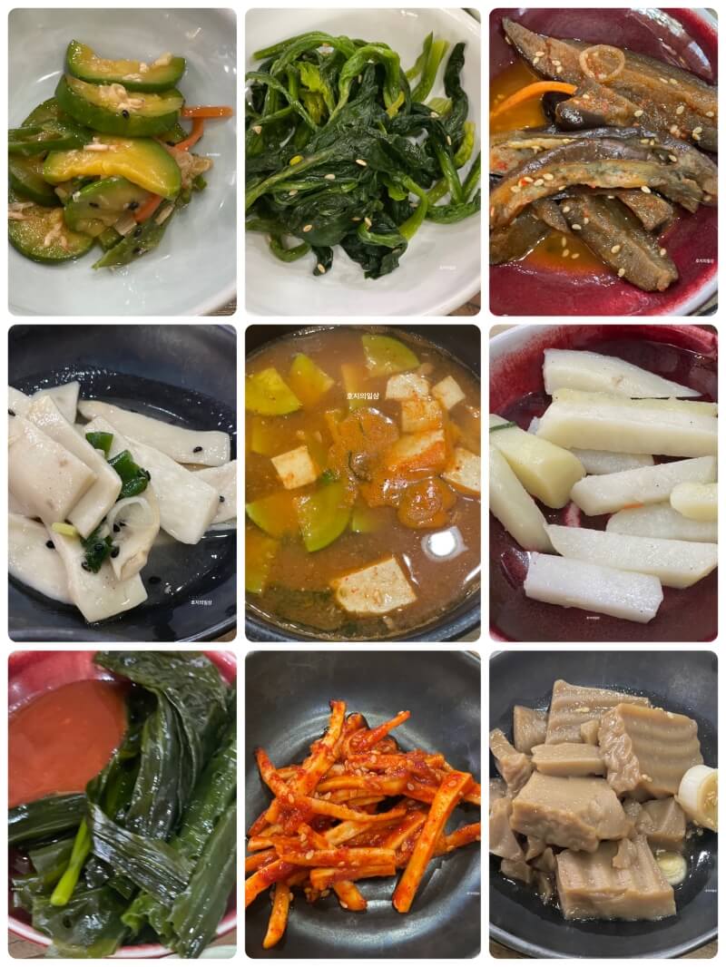 천안 쌍용동 맛집 한일한정식 - 돌솥 정식 기본 반찬