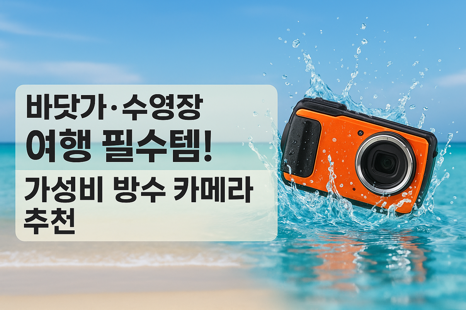 바닷가&middot;수영장 여행에 딱 맞는 가성비 방수 카메라 추천