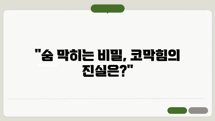 코막힘 원인