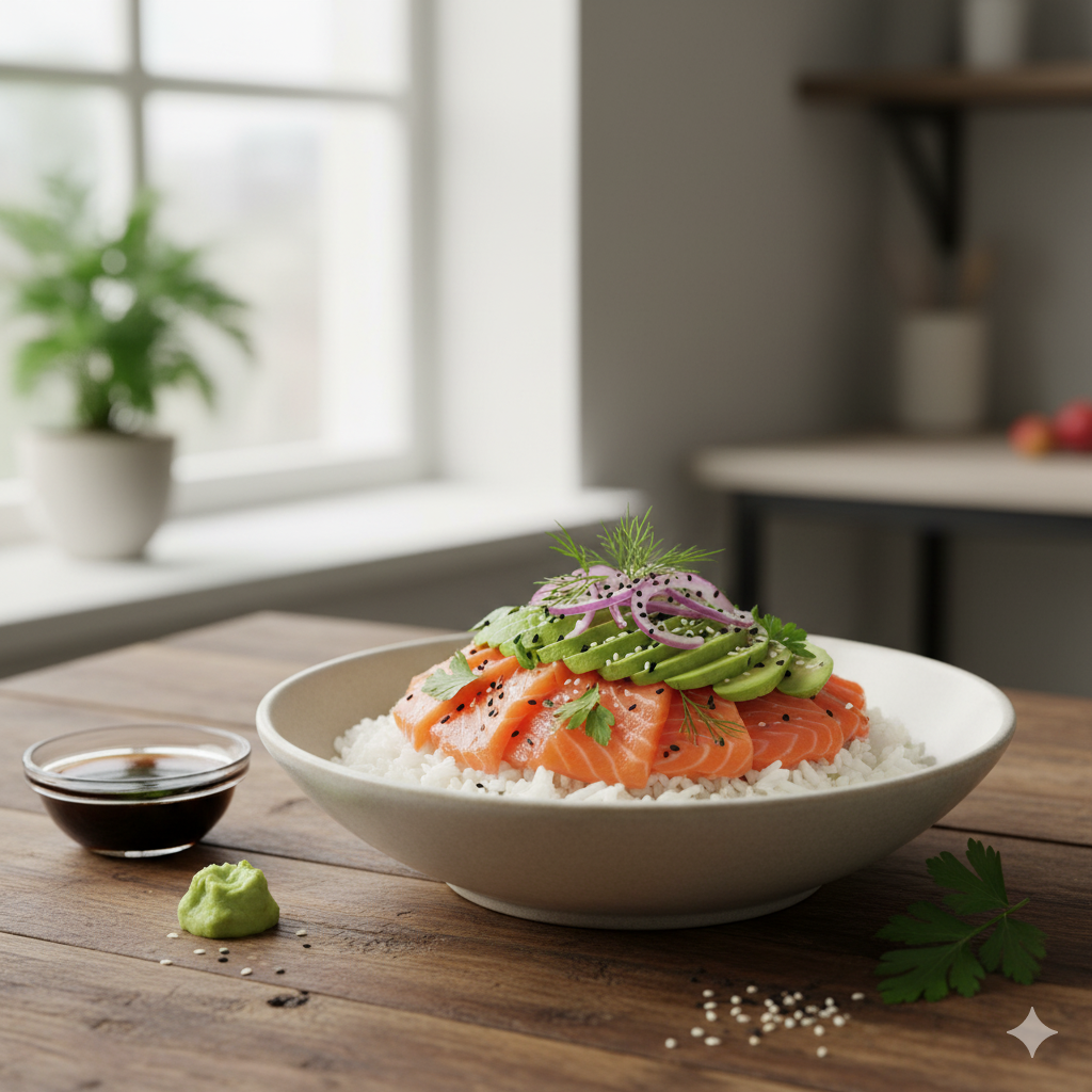 연어 아보카도 덮밥