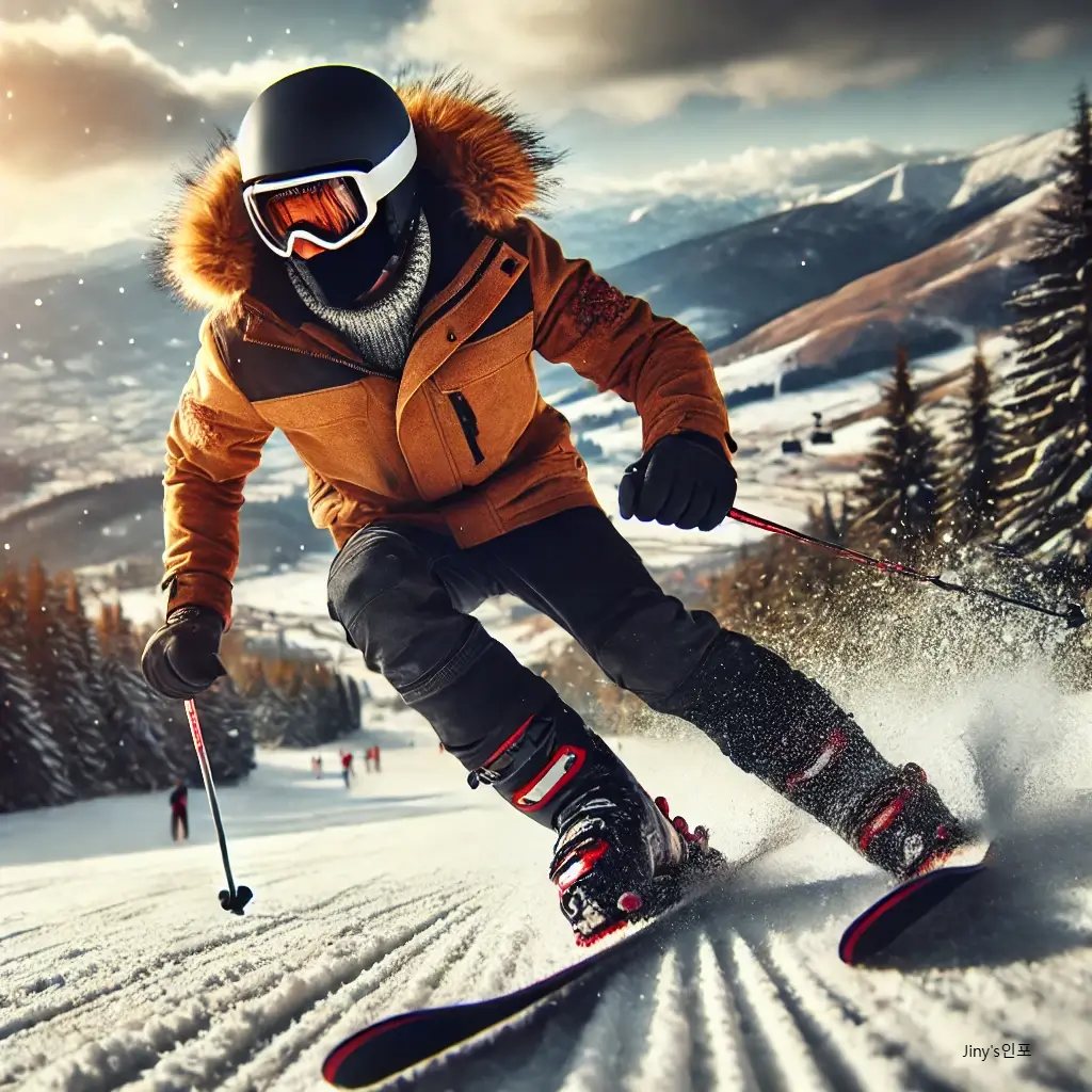 겨울철 스포츠 스키의 즐거움