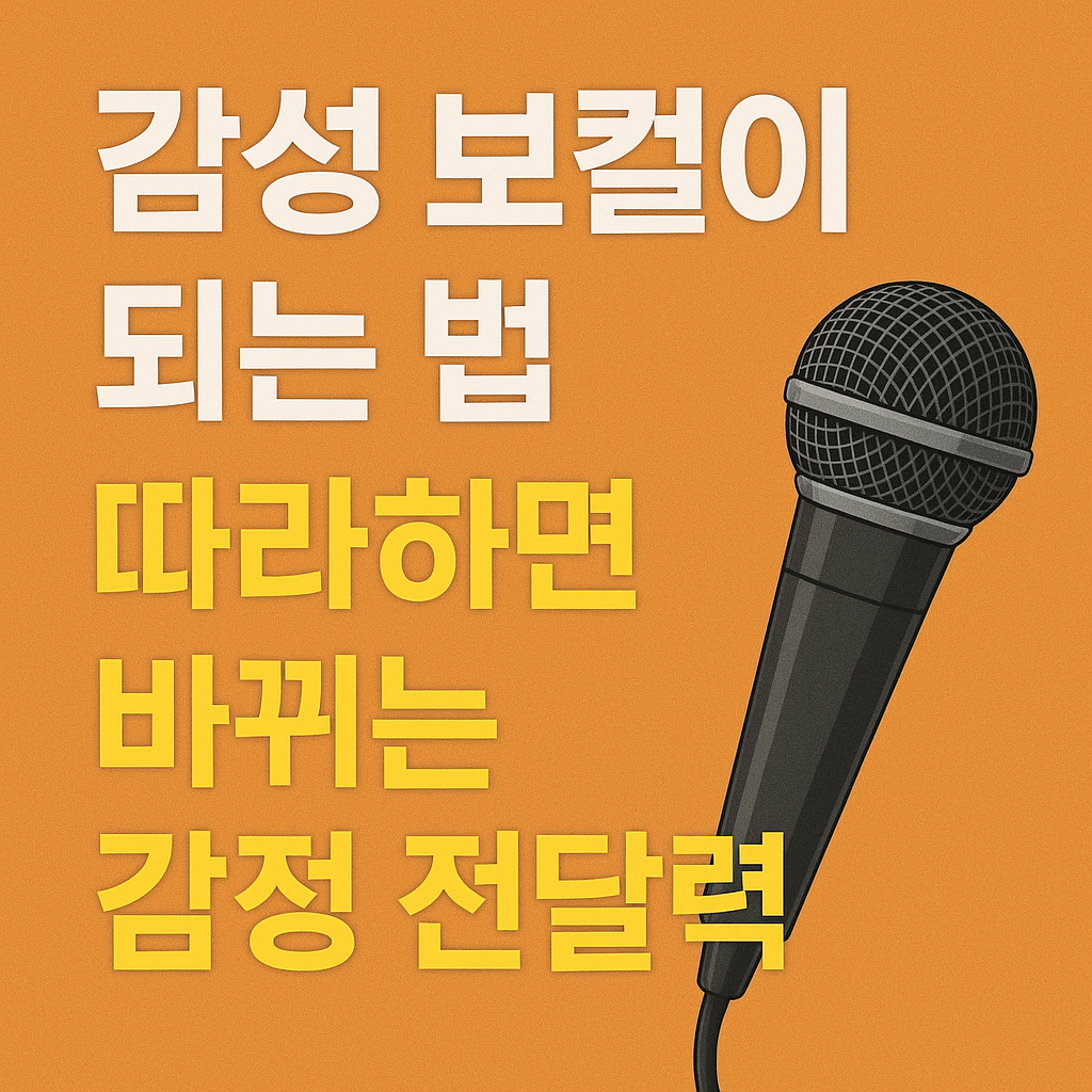 감성 보컬이 되는 법, 따라하면 바뀌는 감정 전달력 관련 사진