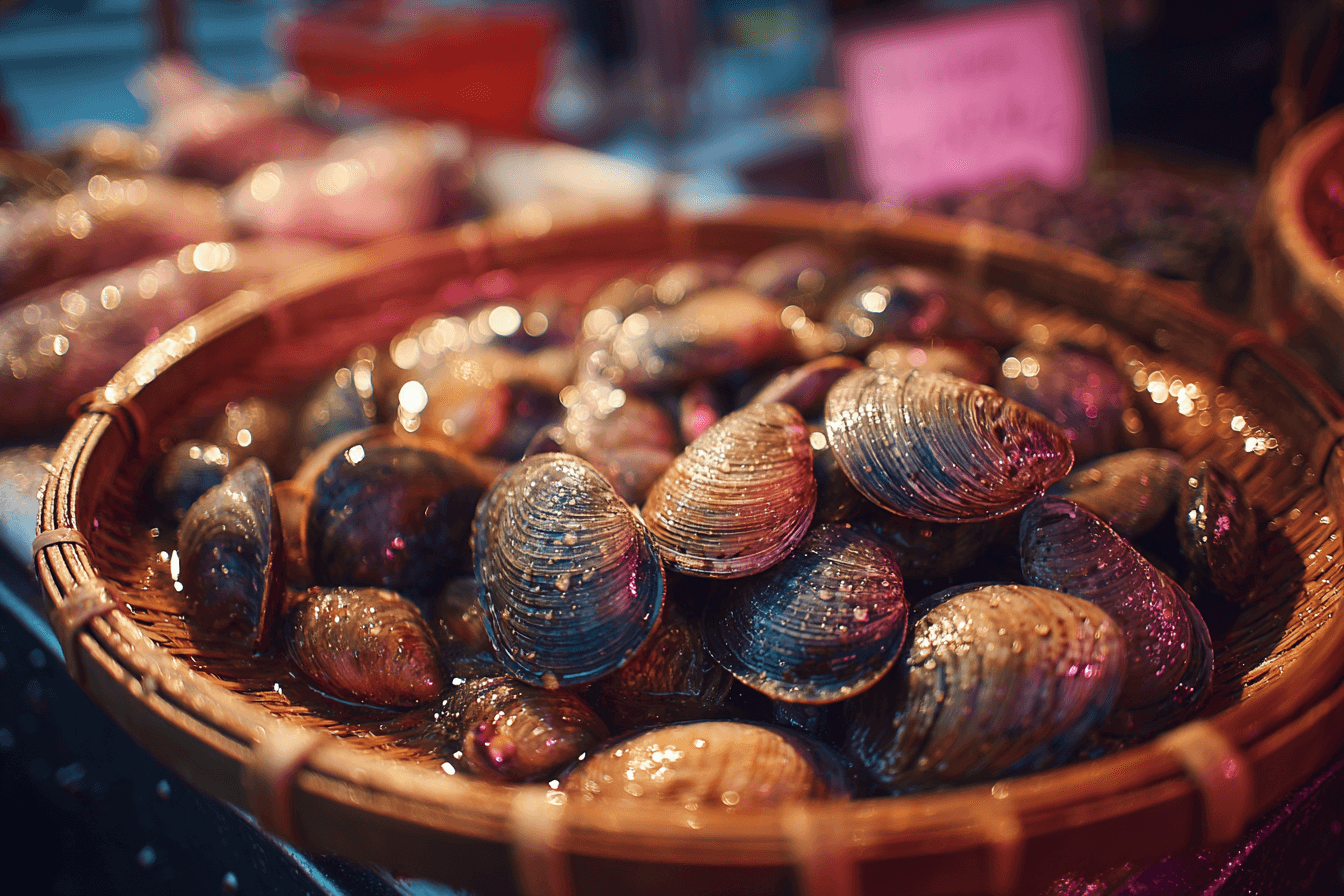 소쿠리에-담겨있는-바지락-이미지