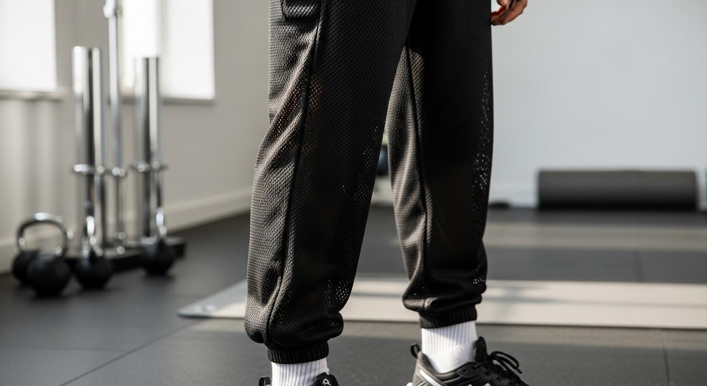 메쉬 운동복바지