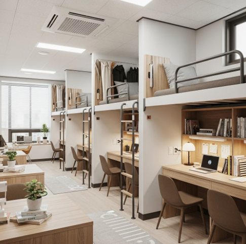 디지털미디어고등학교 기숙사 시설 섹션 이미지