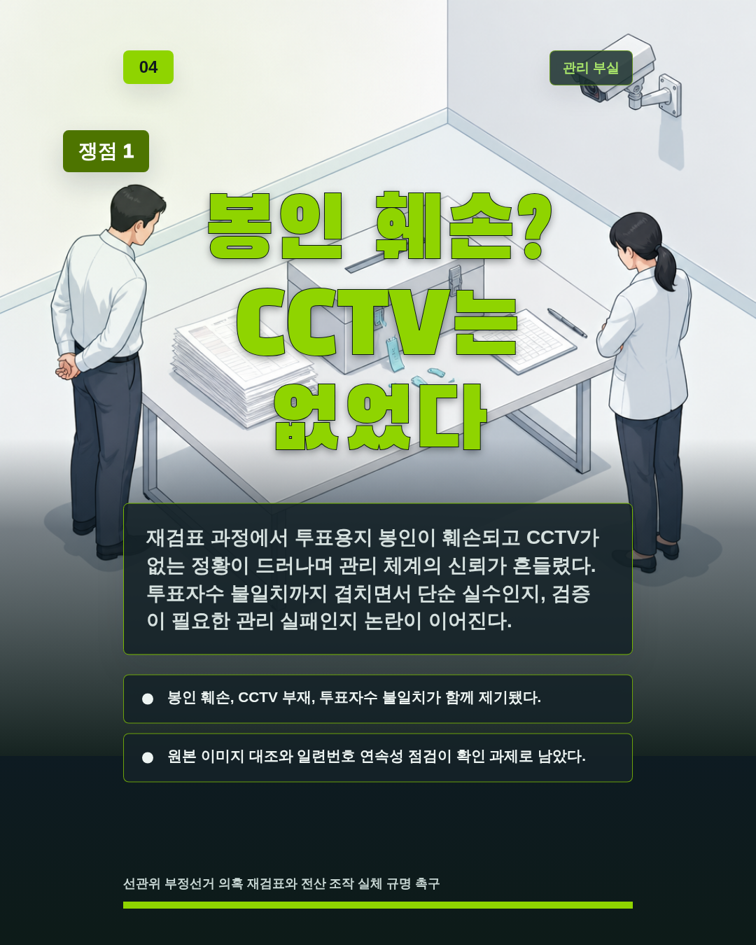 봉인 훼손? CCTV는 없었다