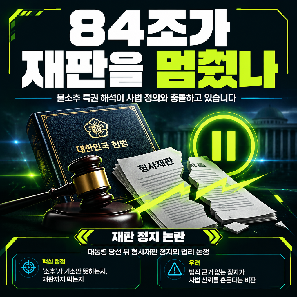 84조가 재판을 멈췄나