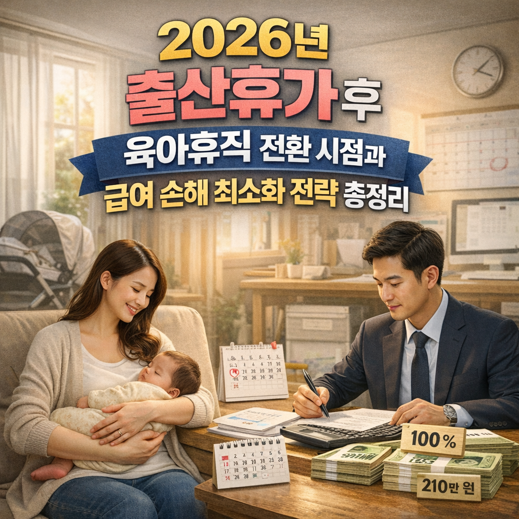 2026년 출산휴가 후 육아휴직 전환 시점과 급여 손해 최소화 전략 총정리