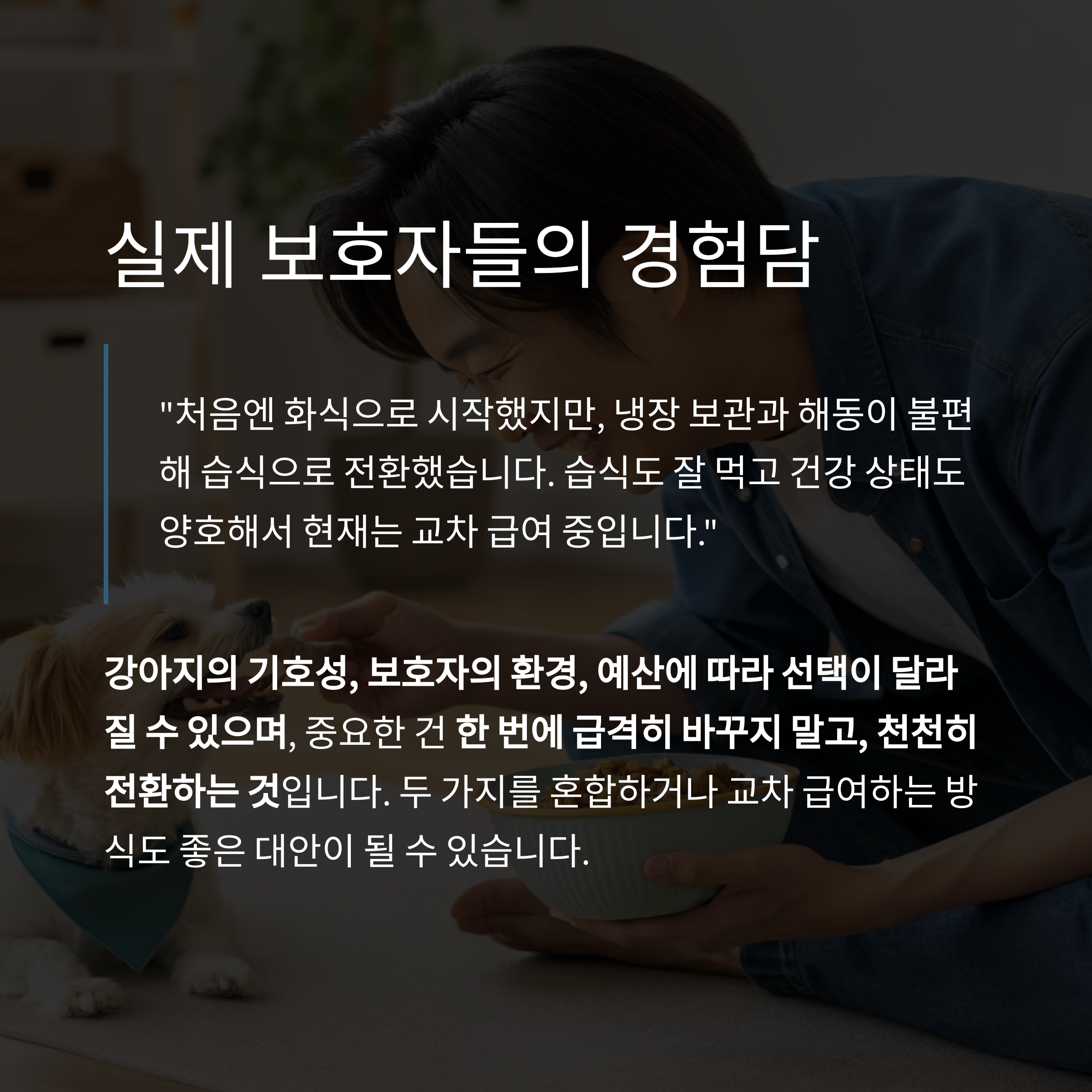 실제 보호자들의 경험담
