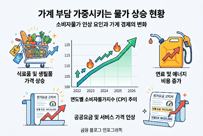 소비자물가와 에너지 가격 상승이 금리 인하를 늦추는 구조 이미지