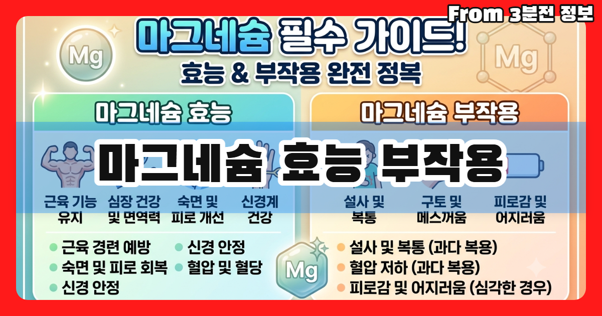 마그네슘 효능 부작용