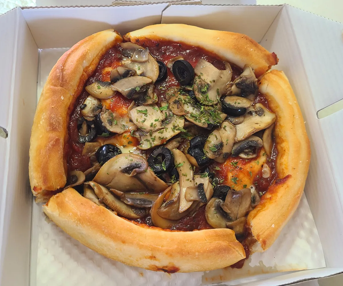 6인치양송이피자한판
