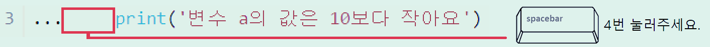 파이썬 들여쓰기