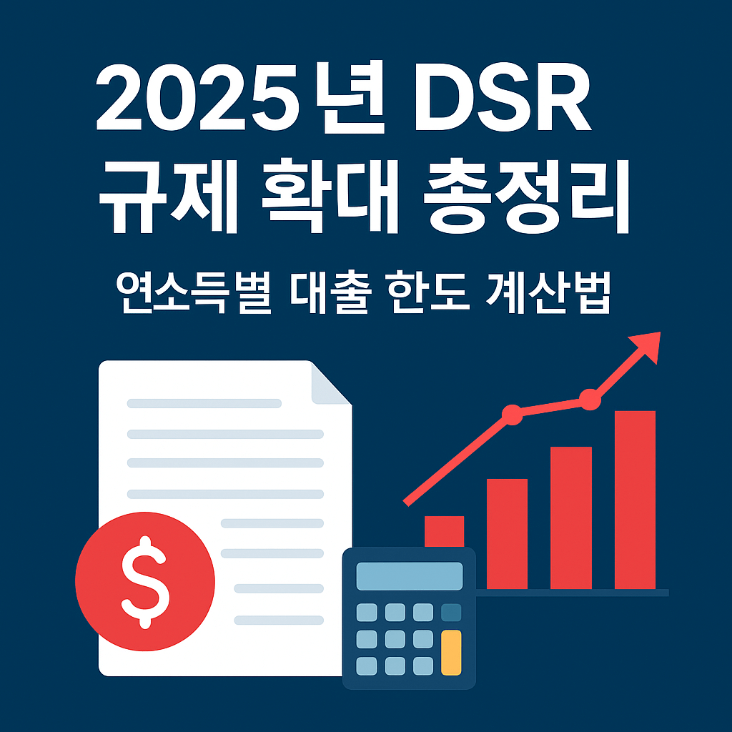 2025년 DSR 규제 확대 총정리｜연소득별 대출 한도 계산법