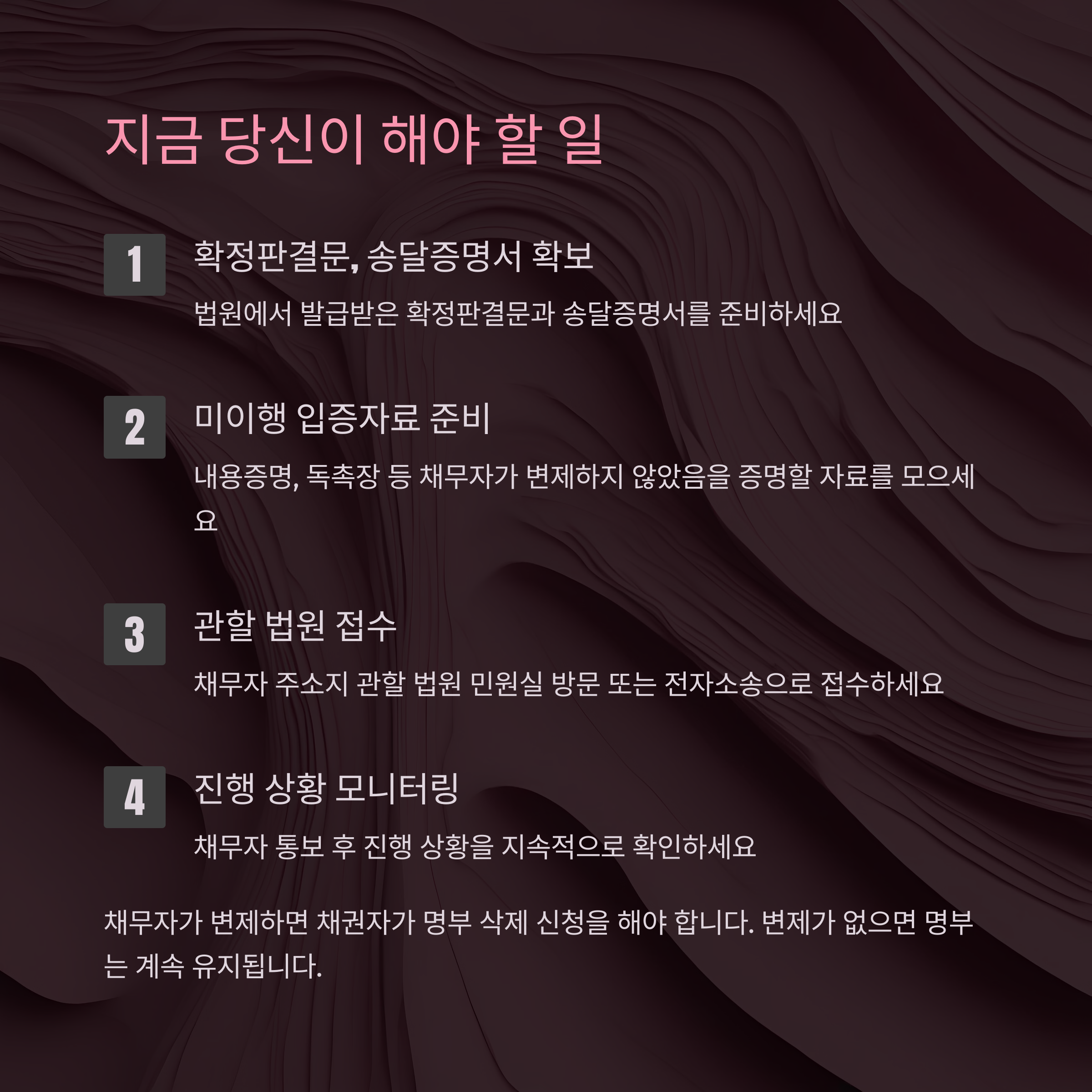 지금 당장 해야 할 일 체크목록
