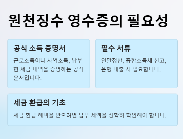 원천징수 영수증 발급의 필요성