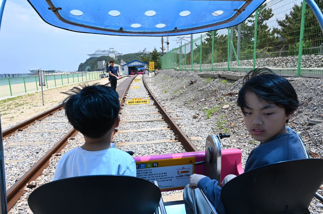 강릉 정동진 레일바이크 전동이라서 편하게 바다구경 할수 있어. 사진 8