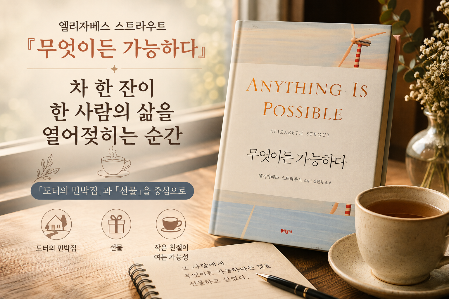 엘리자베스 스트라우트 『무엇이든 가능하다』 문학 리뷰, 「도터의 민박집」과 「선물」을 중심으로 작은 친절과 관계의 회복을 분석한 독서 리뷰 썸네일