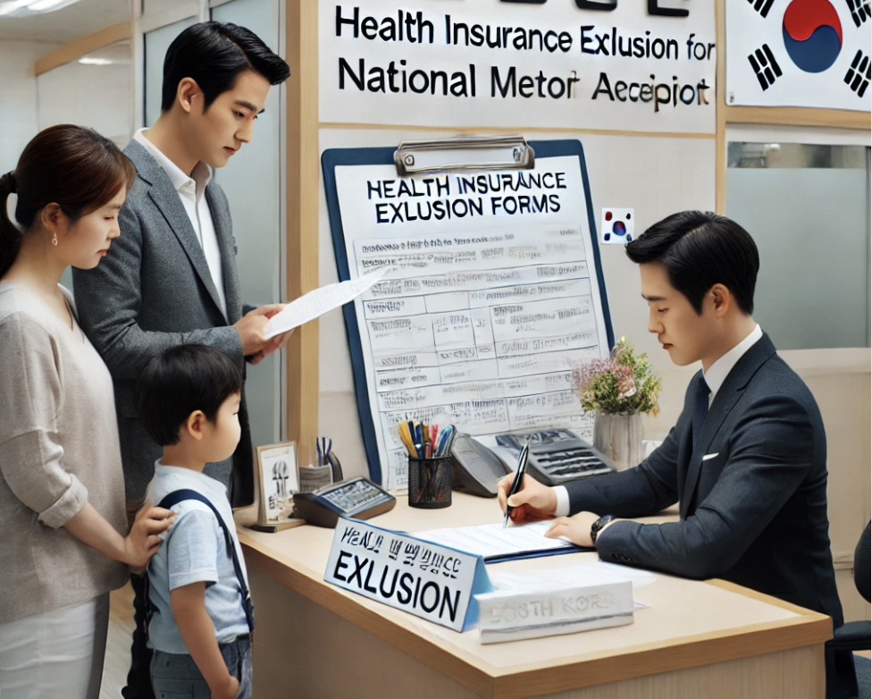 국가유공자의 건강보험 제외 서류를 제출하는 가족