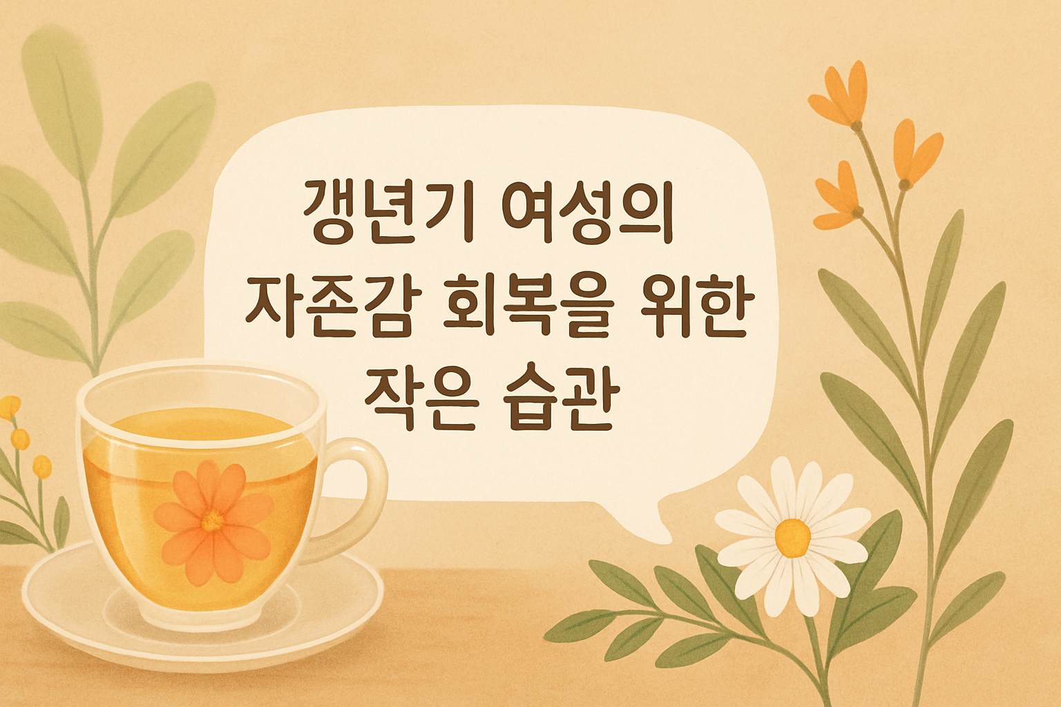 갱년기 여성의 자존감 회복을 위한 작은 습관 관련 이미지