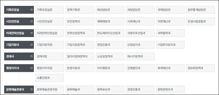 대전광역시-조직도