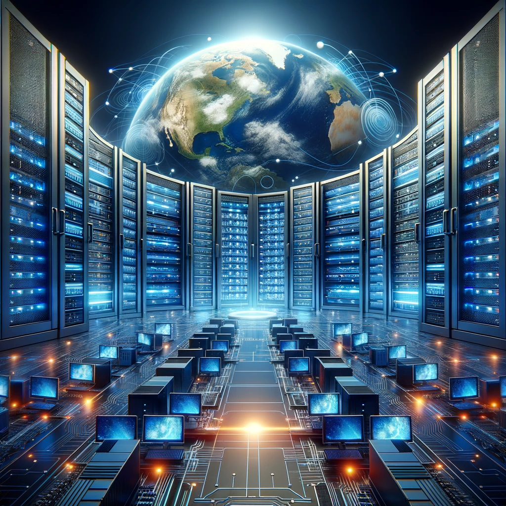 지구 아래 서버들