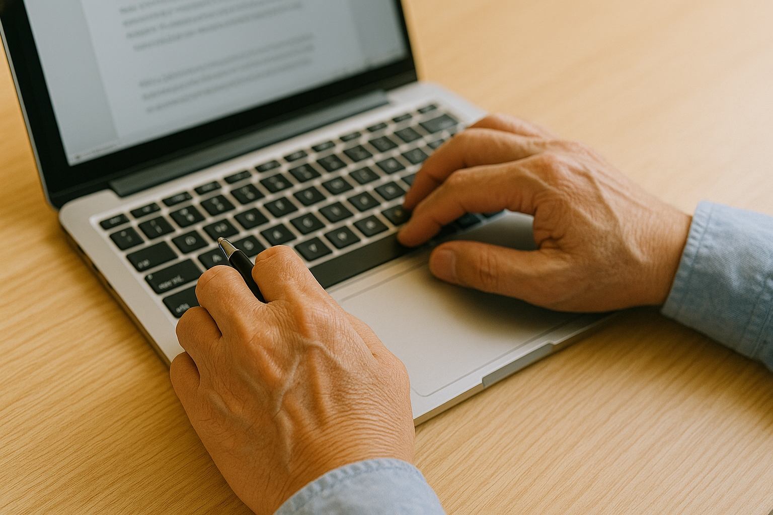 시니어가 노트북 하는 손가락 장면 소제목과 굵은 글씨, 여백, 이미지가 잘 구성되어 시니어 독자에게 친근하고 가독성 높은 블로그 글 레이아웃