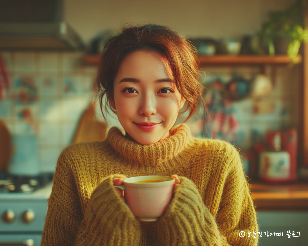 생강차, 기관지진정, 따뜻한차, 호흡기건강