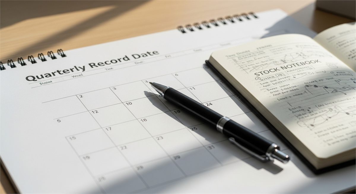 배당기준일을 떠올리게 하는 달력 디테일 장면