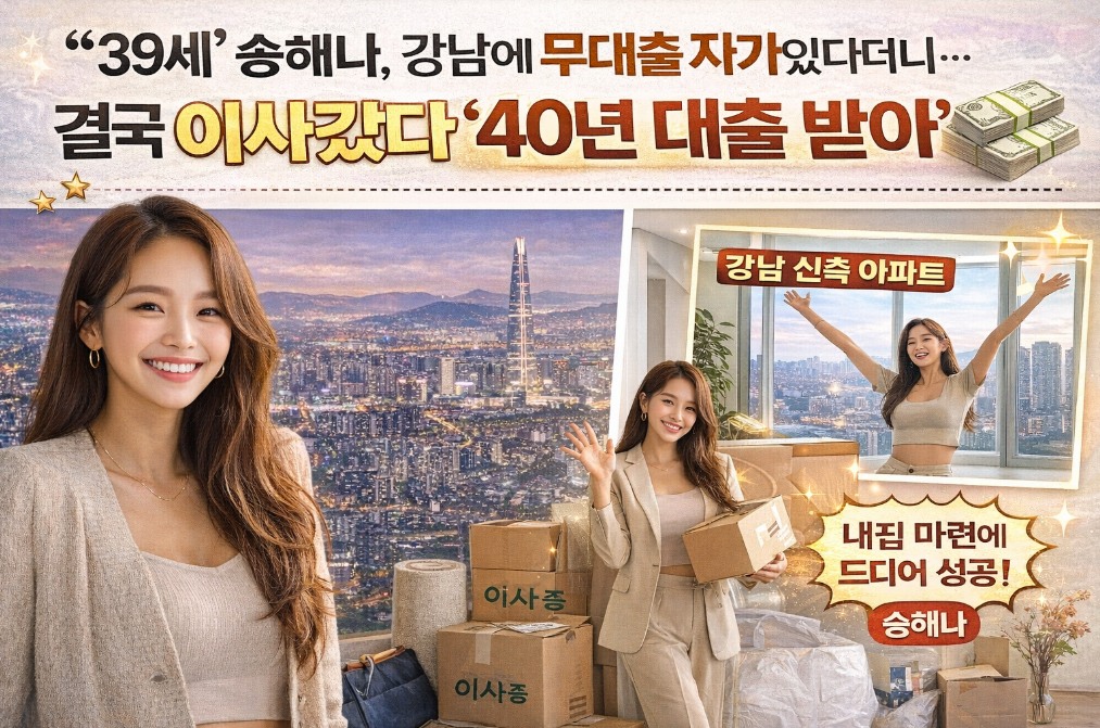 송해나, 강남 무대출 자가&rarr;40년 대출 이사 충격