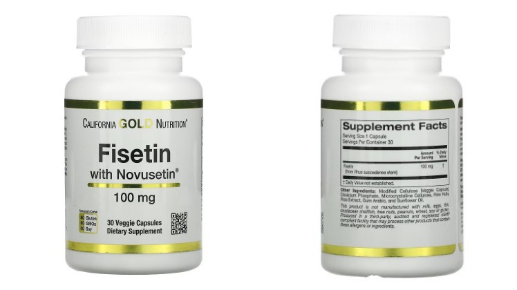 California Gold Nutrition, Novusetin 함유 피세틴, 100mg, 베지 캡슐 30정
