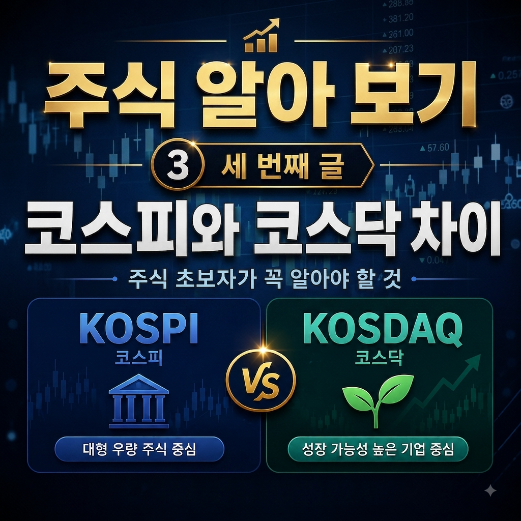 "코스피와 코스닥의 차이점 핵심 정리 이미지"