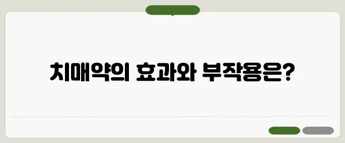 치매약 종류와 복용법 효과와 부작용까지 비교