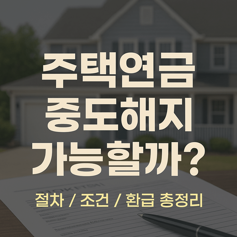 주택연금 중도해지 가능한가요
