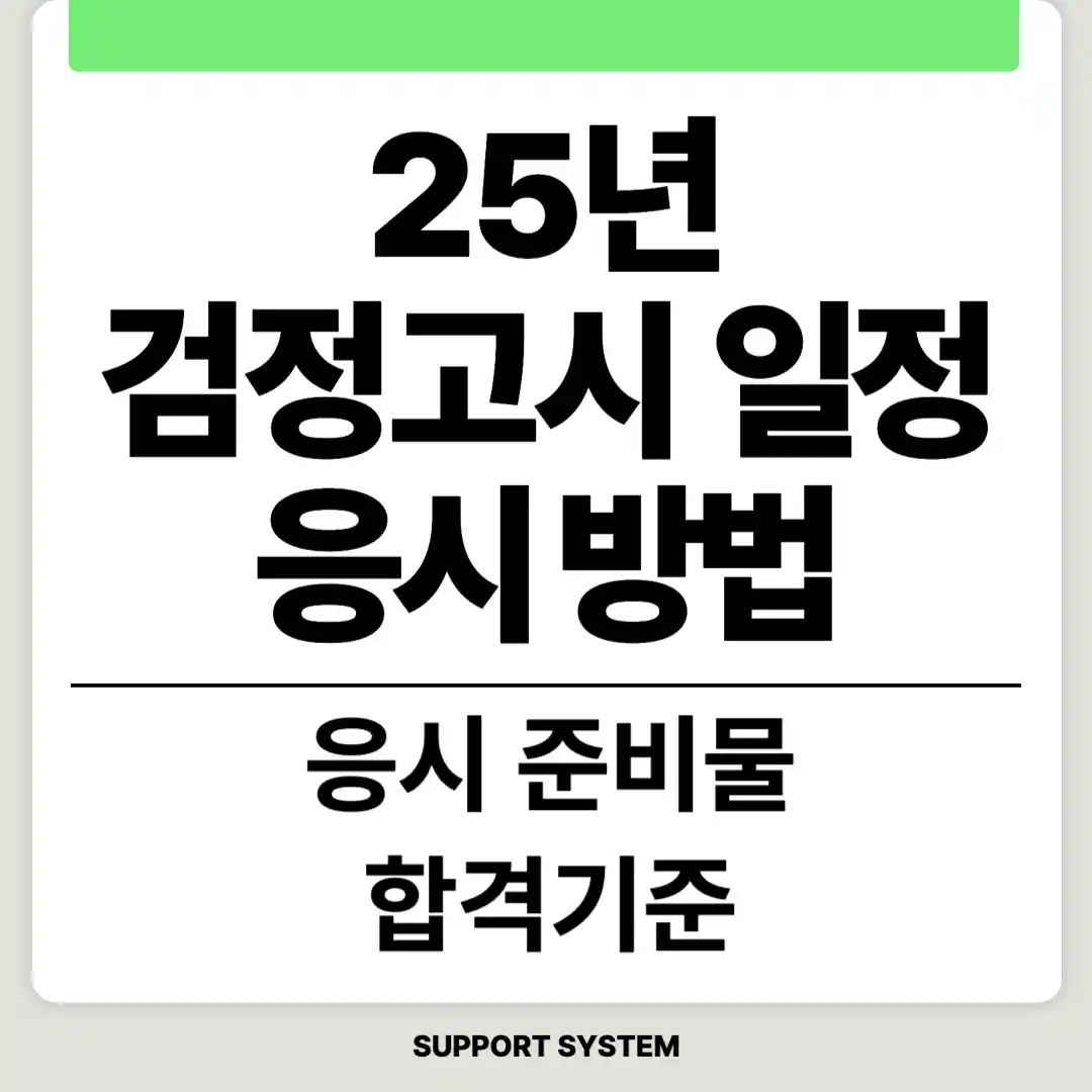 시험 과목 및 합격 기준