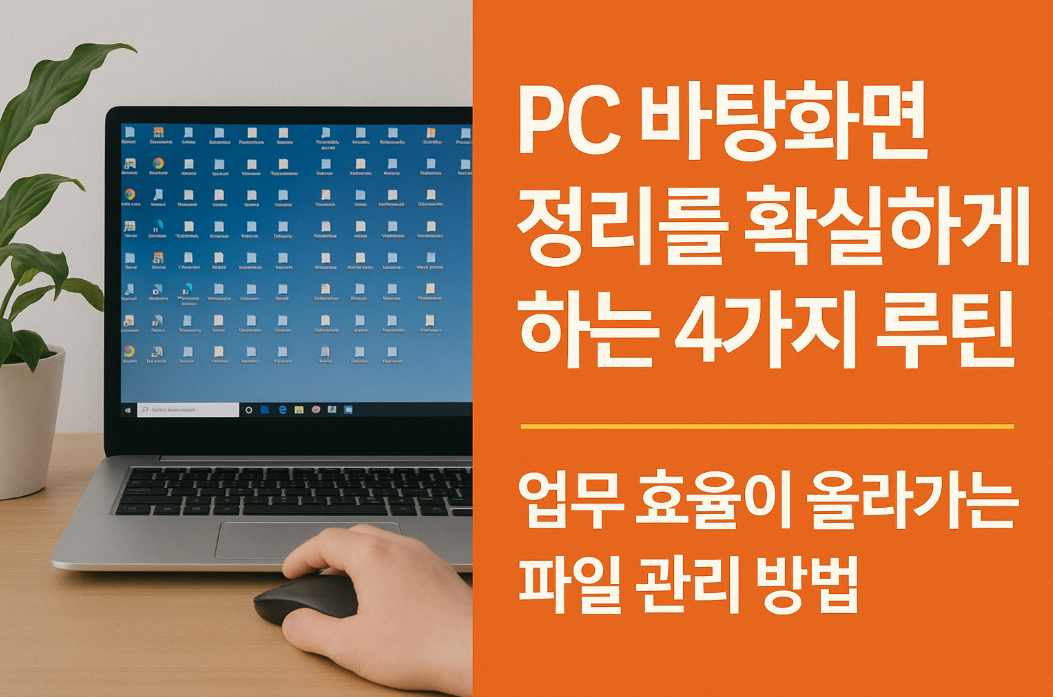 PC 바탕화면 정리를 확실하게 하는 4가지 루틴, 업무 효율이 올라가는 파일 관리 방법