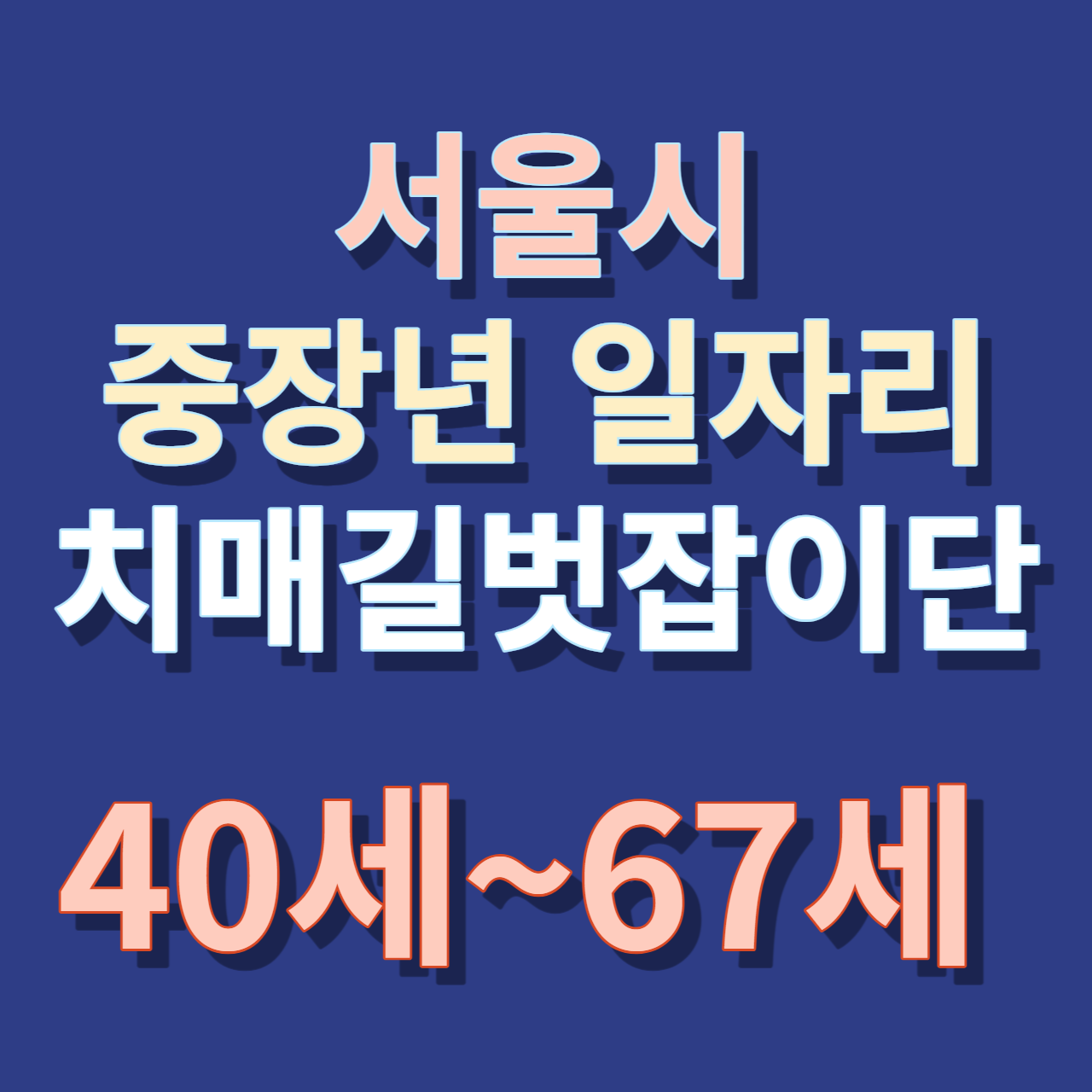 서울시 중장년 일자리 치매길벗잡이단