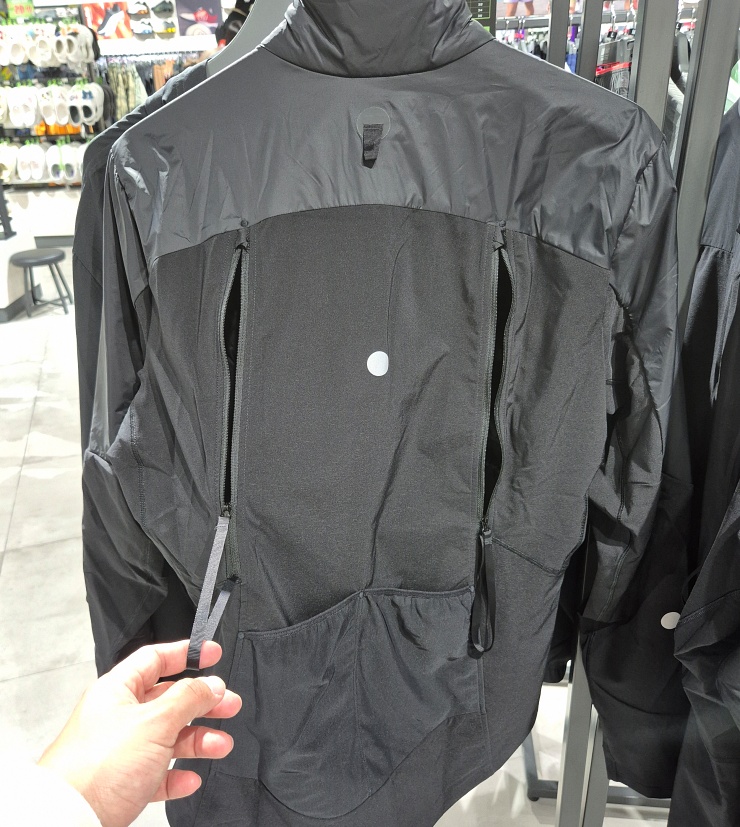 방풍 등판 지퍼 벤틸레이션 러닝 자켓