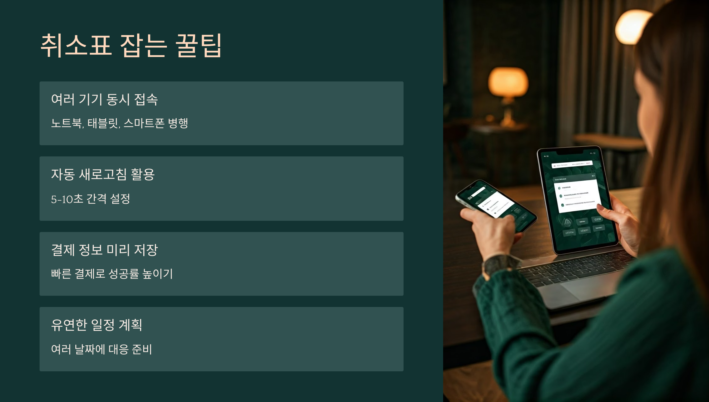 달빛기행 취소표 예매