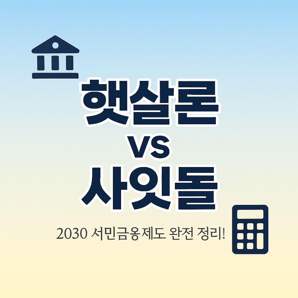 햇살론과 사잇돌 비교 썸네일 이미지